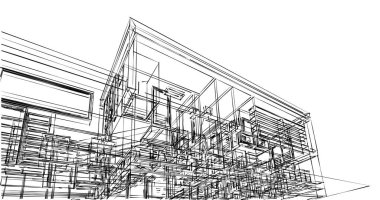 soyut mimari duvar kağıdı tasarımı, dijital konsept arkaplan