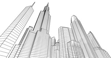 soyut mimari duvar kağıdı tasarımı, dijital konsept arkaplan