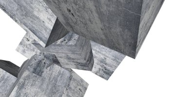 Arkaplanda mimari bina 3d illüstrasyon