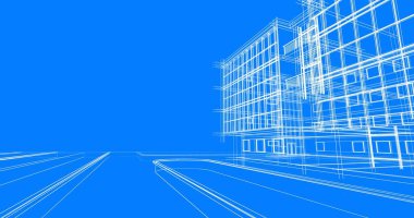 soyut mimari duvar kağıdı tasarımı, dijital konsept arkaplan