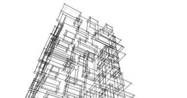 soyut mimari duvar kağıdı tasarımı, dijital konsept arkaplan