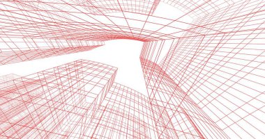 soyut mimari duvar kağıdı tasarımı, dijital konsept arkaplan
