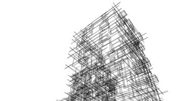 soyut mimari duvar kağıdı tasarımı, dijital konsept arkaplan