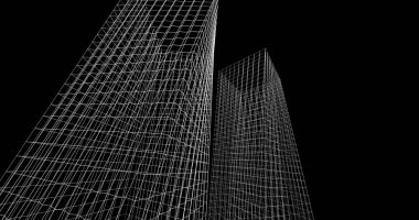 soyut mimari duvar kağıdı tasarımı, dijital konsept arkaplan