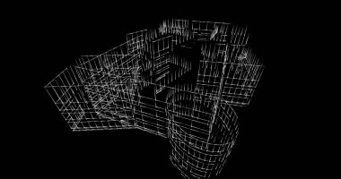 soyut mimari duvar kağıdı tasarımı, dijital konsept arkaplan