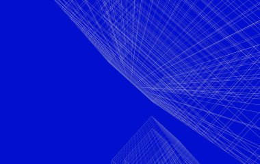 Mimari sanat konseptinde soyut çizgiler, minimum geometrik şekiller. 