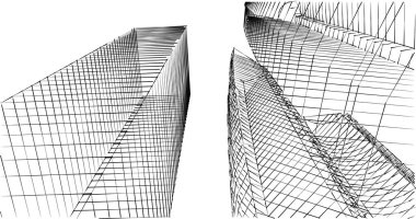 soyut mimari duvar kağıdı tasarımı, dijital konsept arkaplan