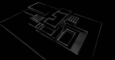 soyut mimari duvar kağıdı tasarımı, dijital konsept arkaplan