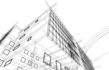 minimal geometrik şekiller, mimari çizgiler