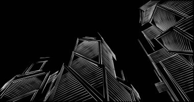 minimal geometrik şekiller, mimari çizgiler