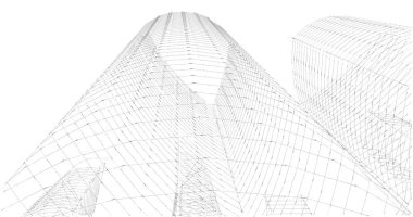 soyut mimari duvar kağıdı tasarımı, dijital konsept arkaplan