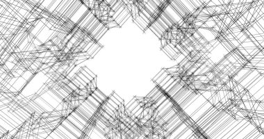 soyut mimari duvar kağıdı tasarımı, dijital konsept arkaplan