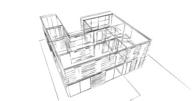 soyut mimari duvar kağıdı tasarımı, dijital konsept arkaplan