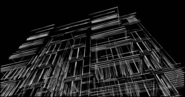 soyut mimari duvar kağıdı tasarımı, dijital konsept arkaplan