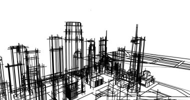 soyut mimari duvar kağıdı tasarımı, dijital konsept arkaplan