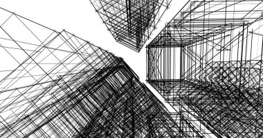 soyut mimari duvar kağıdı tasarımı, dijital konsept arkaplan