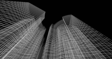 soyut mimari duvar kağıdı tasarımı, dijital konsept arkaplan