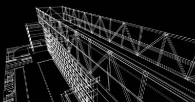 soyut mimari duvar kağıdı tasarımı, dijital konsept arkaplan