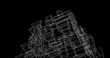 soyut mimari duvar kağıdı tasarımı, dijital konsept arkaplan