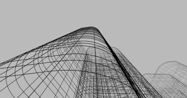 soyut mimari duvar kağıdı tasarımı, dijital konsept arkaplan