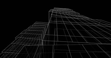 soyut mimari duvar kağıdı tasarımı, dijital konsept arkaplan