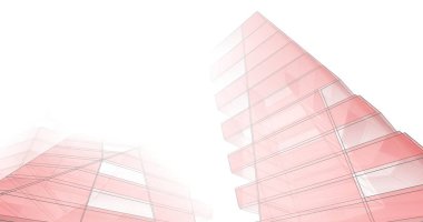 Mimari sanat konseptinde soyut çizgiler, minimum geometrik şekiller. 