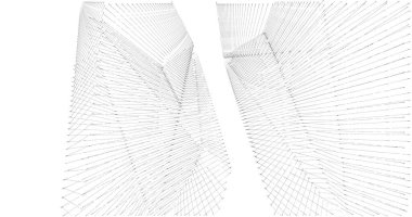 Mimari sanat konseptinde soyut çizgiler, minimum geometrik şekiller. 