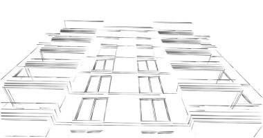 soyut mimari duvar kağıdı tasarımı, dijital konsept arkaplan