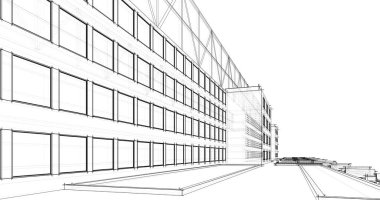 soyut mimari duvar kağıdı tasarımı, dijital konsept arkaplan