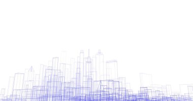 soyut mimari duvar kağıdı tasarımı, dijital konsept arkaplan