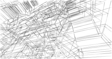 soyut mimari duvar kağıdı tasarımı, dijital konsept arkaplan