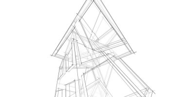 soyut mimari duvar kağıdı tasarımı, dijital konsept arkaplan