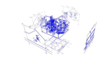 soyut mimari duvar kağıdı tasarımı, dijital konsept arkaplan
