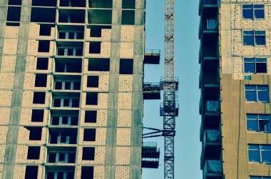 Şehirdeki modern binaların görünüşü