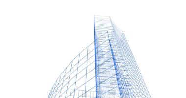 Mimari sanat konseptinde soyut çizgiler, minimum geometrik şekiller. 