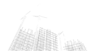 soyut mimari duvar kağıdı tasarımı, dijital konsept arkaplan