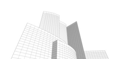 soyut mimari duvar kağıdı tasarımı, dijital konsept arkaplan