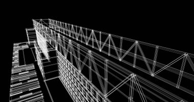 soyut mimari duvar kağıdı tasarımı, dijital konsept arkaplan