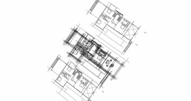 soyut mimari duvar kağıdı tasarımı, dijital konsept arkaplan
