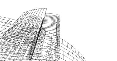 soyut mimari duvar kağıdı tasarımı, dijital konsept arkaplan