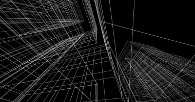 soyut mimari duvar kağıdı tasarımı, dijital konsept arkaplan