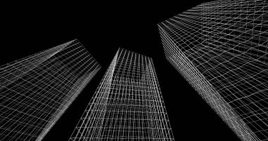 soyut mimari duvar kağıdı tasarımı, dijital konsept arkaplan