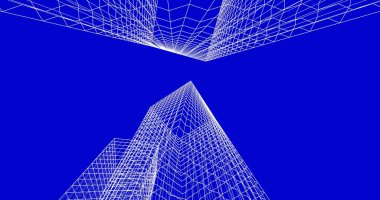 soyut mimari duvar kağıdı tasarımı, dijital konsept arkaplan