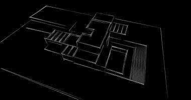 soyut mimari duvar kağıdı tasarımı, dijital konsept arkaplan