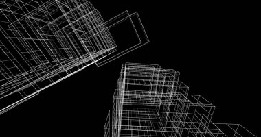 soyut mimari duvar kağıdı tasarımı, dijital konsept arkaplan