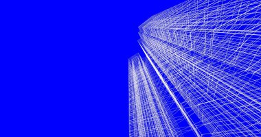 soyut mimari duvar kağıdı tasarımı, dijital konsept arkaplan
