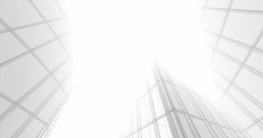 Arkaplanda mimari bina 3d illüstrasyon