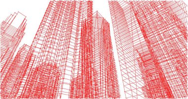 soyut mimari duvar kağıdı tasarımı, dijital konsept arkaplan