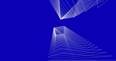 Mimari sanat konseptinde soyut çizgiler, minimum geometrik şekiller. 