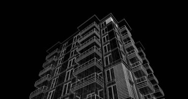 soyut mimari duvar kağıdı tasarımı, dijital konsept arkaplan